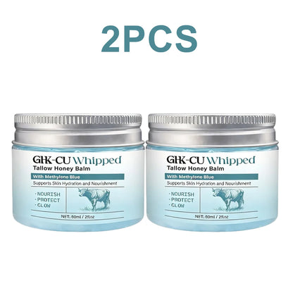 Copper Peptide GHK-Cu Beef Tallow Balm - Blue Balm with Manuka Honey & Vitamin E Face Moisturizer