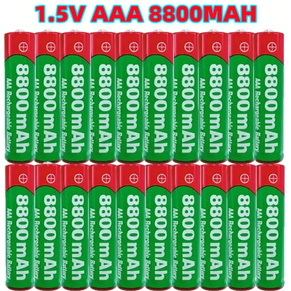 NEW 8800mAh Rechargeable AAA Alkaline Battery – 1.5V for Clocks, Mice, Computers, Toys & More