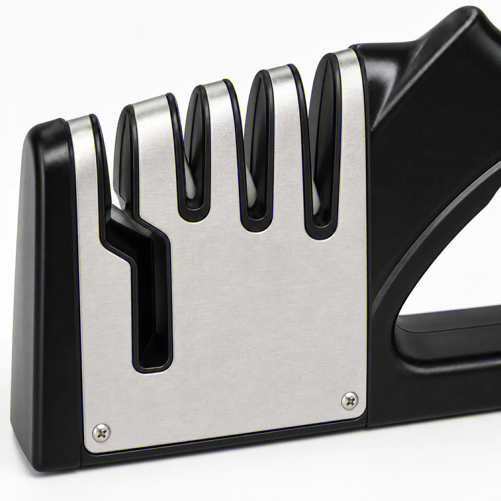 4-in-1 Kitchen Knife Sharpener - Multifunctional Handheld Tool for Knives and Scissors with Non-Slip Base