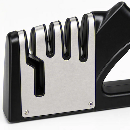4-in-1 Kitchen Knife Sharpener - Multifunctional Handheld Tool for Knives and Scissors with Non-Slip Base