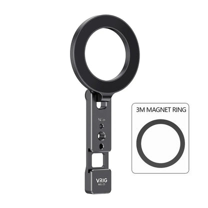 VRIG Magnetic Phone Holder Stand – MagSafe Cold Shoe Tripod Mount with 1/4” Screw for iPhone & Android, Desktop Vlog & Live Streaming