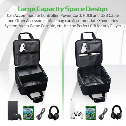 Xbox Series X|S Carrying Case – Travel Bag for Console, Controllers & Accessories