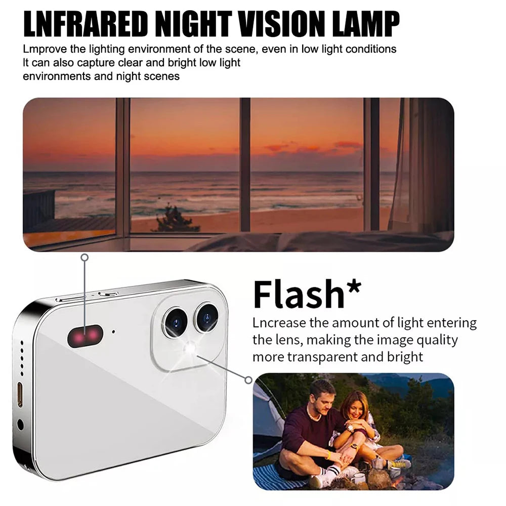 New 4K Digital Camera – Night Vision, Triple Lens, 3-Inch HD Touch Screen, 64MP, OTG Transmission, 3600mAh Battery