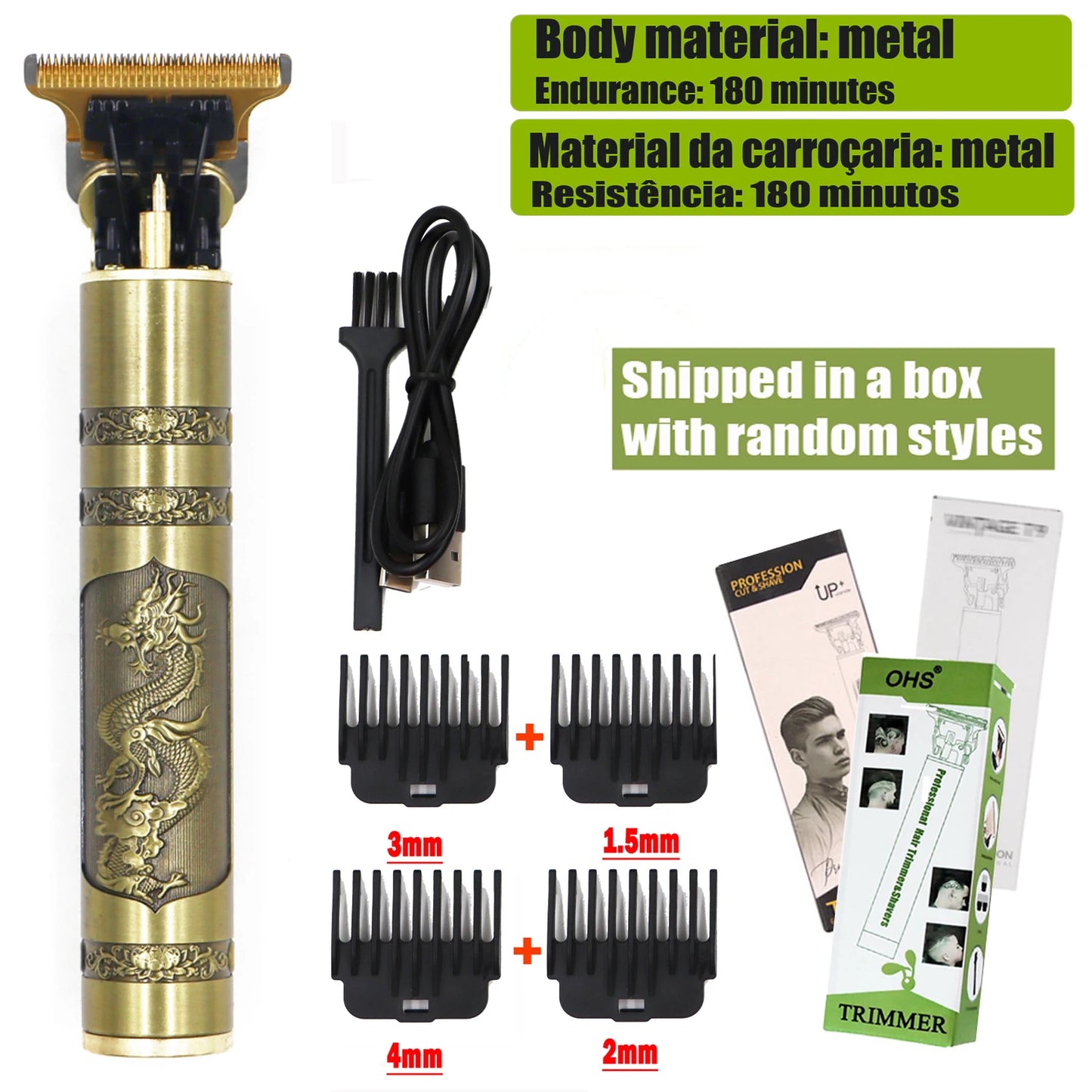 T9 Electric Hair Clipper & Beard Trimmer — 0mm Precision Body Hair Shaver for Men, Professional Haircut & Grooming