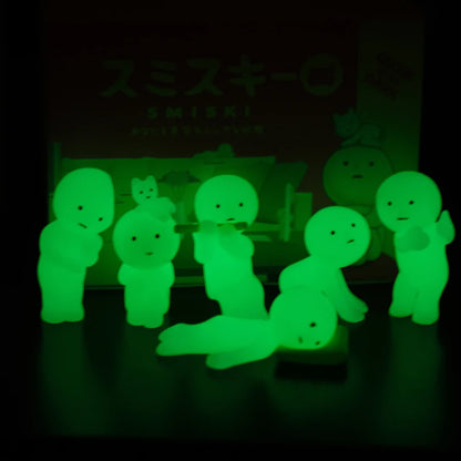 Smiski Living Room Series Luminous Blind Box – Mini Glow-in-the-Dark Doll Ornament for Home Décor & Surprise Gift