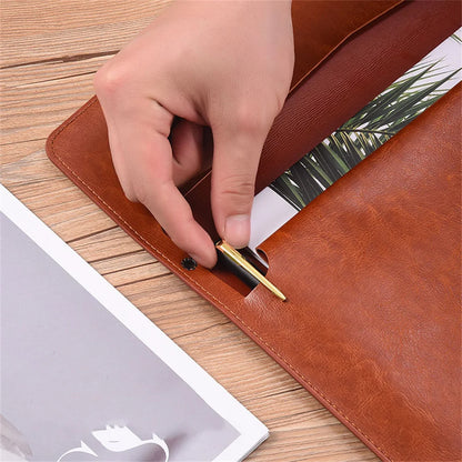 Leather Document Organizer – File Folder, Passport & Card Holder, School & Contract File Bag