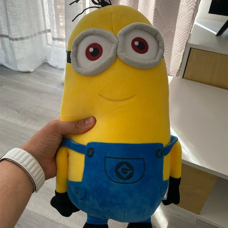 Cute Minions Plush Toy – Yellow Bob & Stuart Soft Dolls in Jeans, Perfect Christmas & Birthday Gift (1pcs)