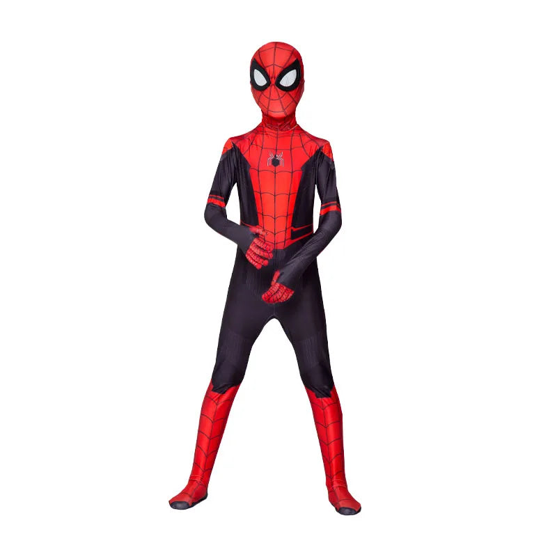 Spiderman Cosplay Jumpsuit for Kids – Miles Morales Superhero Costume, Halloween & Carnival Zentai Bodysuit