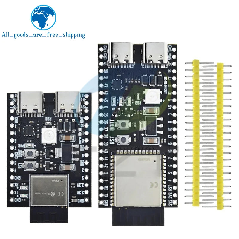 TZT ESP32 Development Board - Dual Type-C ESP32-S3 ESP32-C3 Module for Arduino & IoT Projects