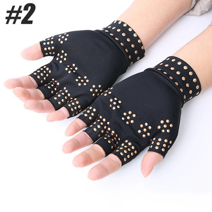 Magnetic Fingerless Arthritis Therapy Gloves – Pain Relief for Men & Women with Joint & Rheumatoid Hand Pain