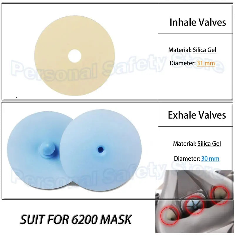 6281 Head Belt Strip Set for 6200 Dust Mask – Replacement Accessories for 3M 6200 Half-Face Gas Respirator