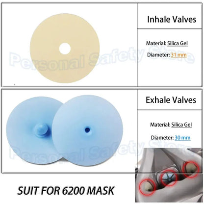 6281 Head Belt Strip Set for 6200 Dust Mask – Replacement Accessories for 3M 6200 Half-Face Gas Respirator