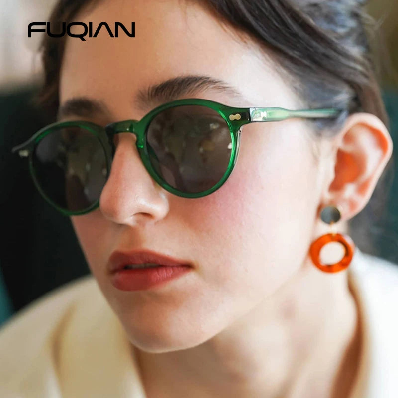 Retro Round Polarized Sunglasses – Vintage Fashion Shades for Men & Women, Driving Eyeglasses