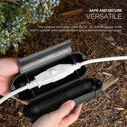 Outdoor Waterproof Extension Cable Safety Cover – Weatherproof Electrical Connection Box for Indoor & Outdoor Socket Protection and Secure Power Use