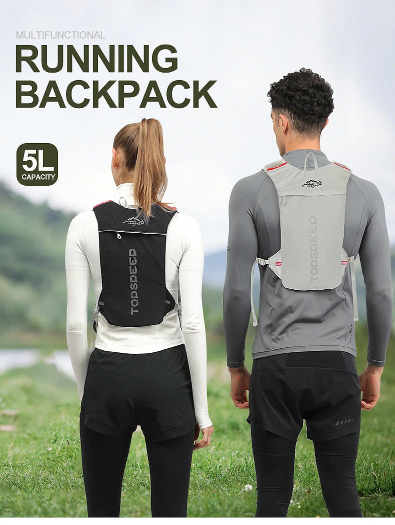 INOXTO 5L Trail Running Backpack - Ultra-Light Hydration Vest for Marathon & Cycling with 1.5L/2L Water Bag