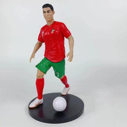 Football Star Action Figures – C. Ronaldo, Messi, Mbappe Cartoon Model Dolls Car Accessories Gifts (1-5pcs)