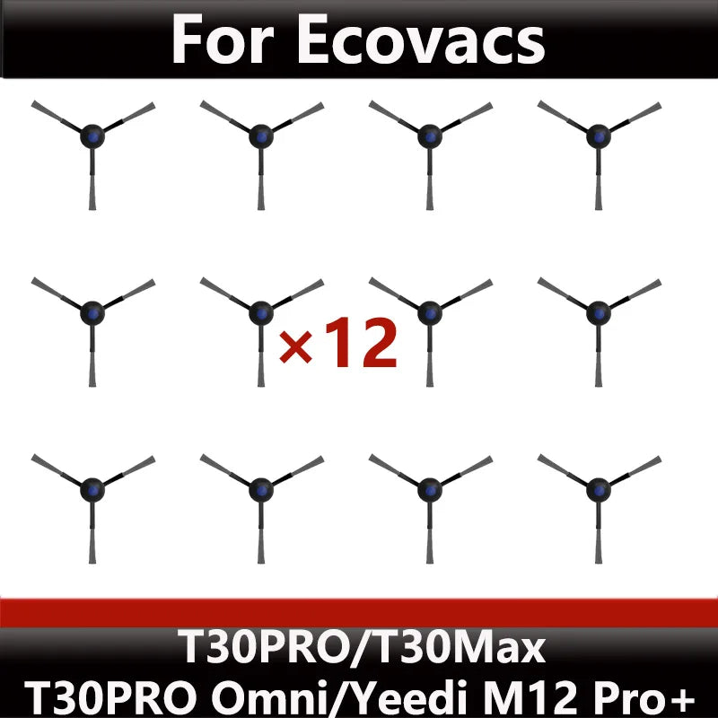 ECOVACS T30S PRO/T30 PRO OMNI & YEEDI M12 Pro+ Robot Vacuum Replacement Parts – Dust Bag, Main & Side Brush, Filter, Mop Accessories