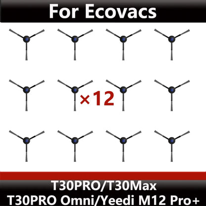 ECOVACS T30S PRO/T30 PRO OMNI & YEEDI M12 Pro+ Robot Vacuum Replacement Parts – Dust Bag, Main & Side Brush, Filter, Mop Accessories