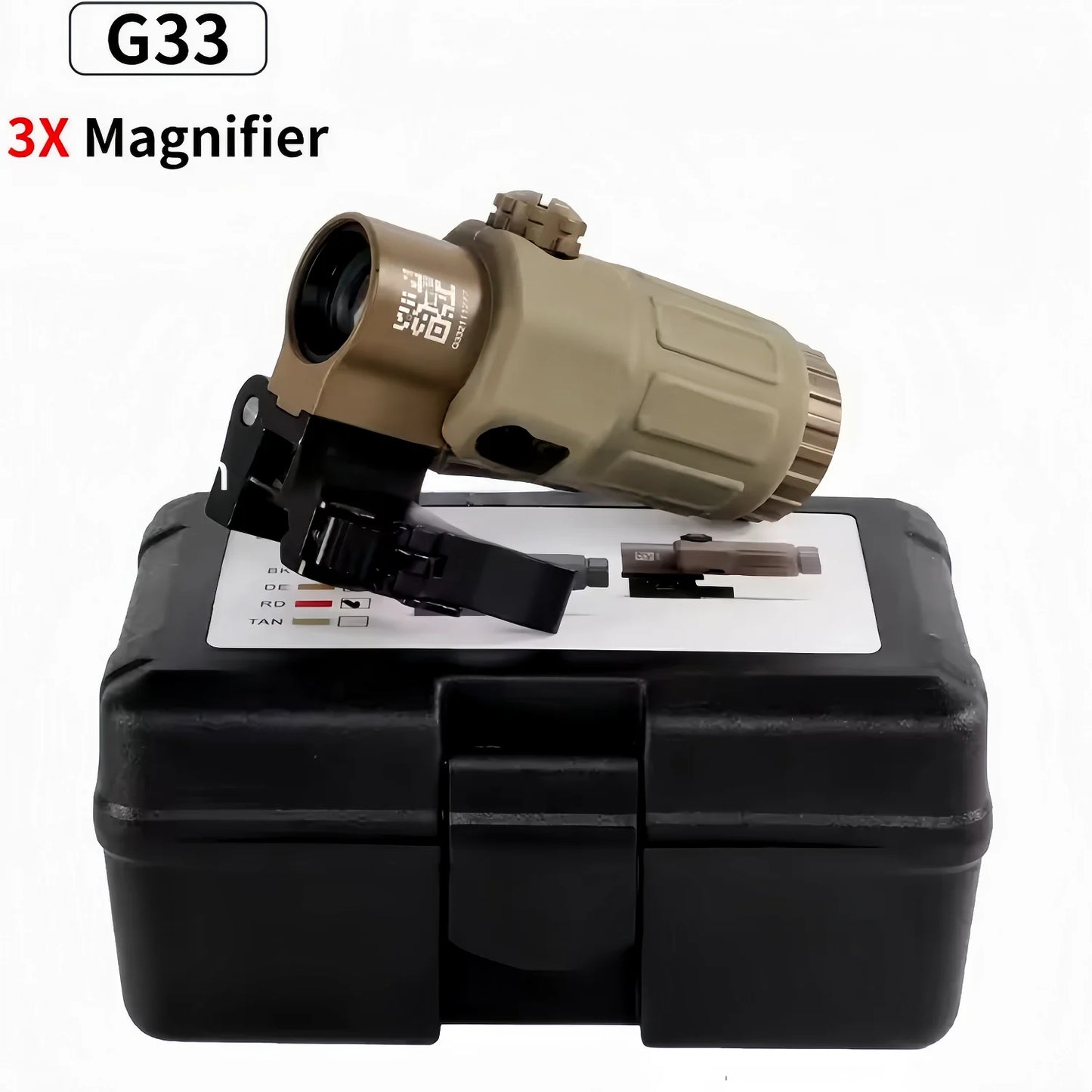 Tactical Magnifier Scope - G33/G43/G45 3X 5X Flip Mount Sight Accessory for Airsoft & Hunting