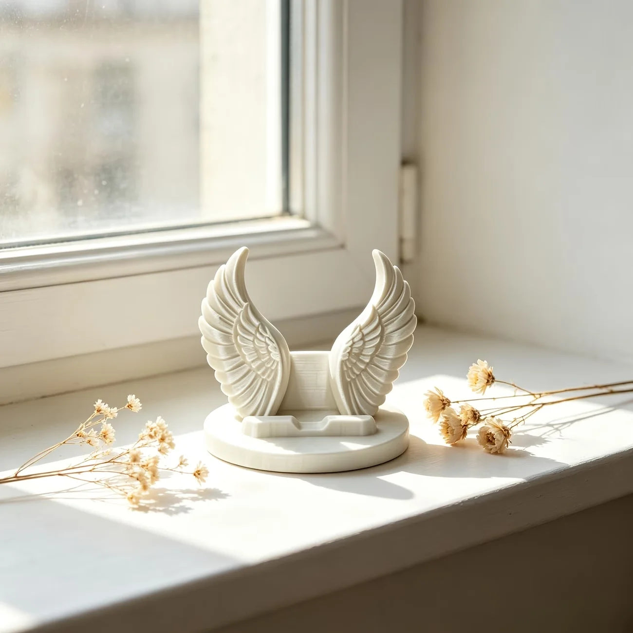 Angel Wings Phone Stand - Creative Nordic Style Desktop Ornament & Mobile Holder