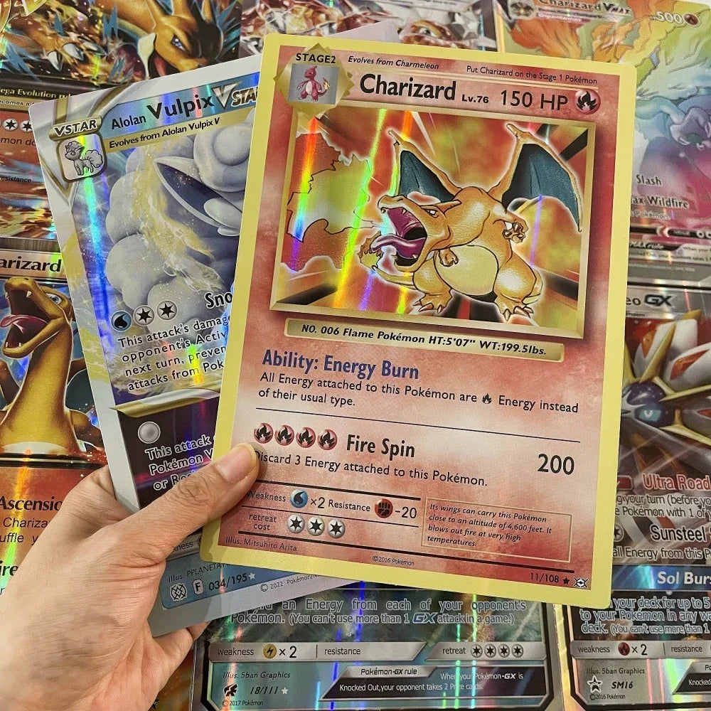2024 Oversized Pokémon Cards – 30pcs Jumbo VMAX, VSTAR, GX, Arceus, Pikachu & Charizard Super Shiny Rare Cards for Birthday Gifts