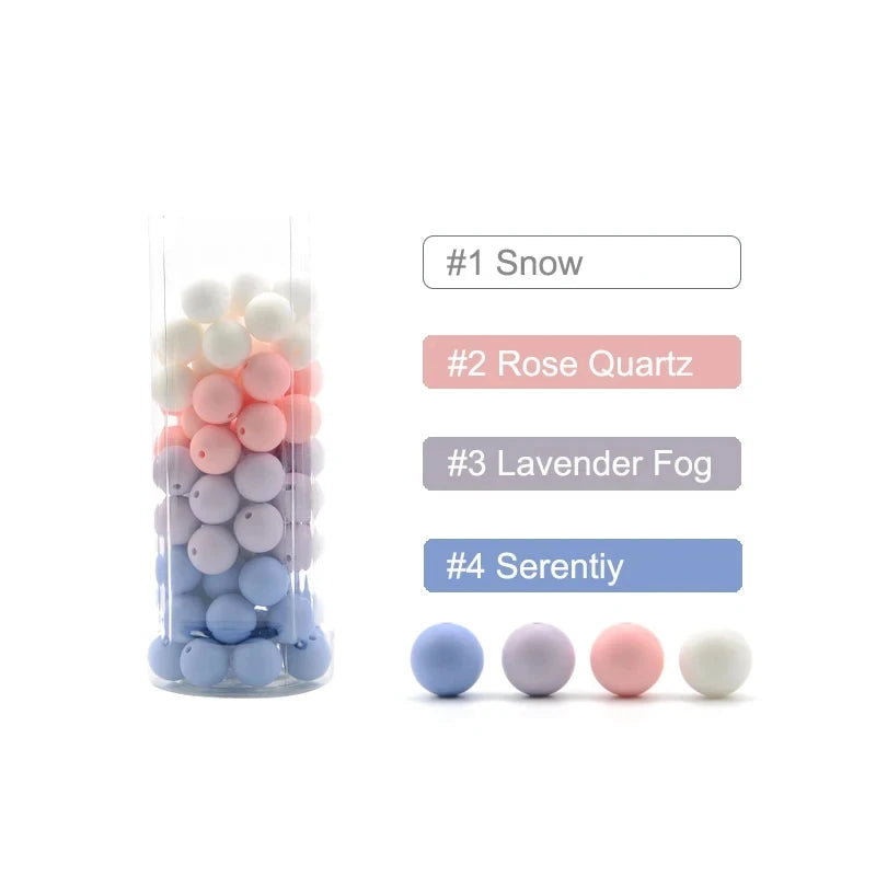 LOFCA Silicone Round Beads 20pcs - 9/12/15mm DIY Jewelry Making Beads for Bracelets, Keychains & Necklaces