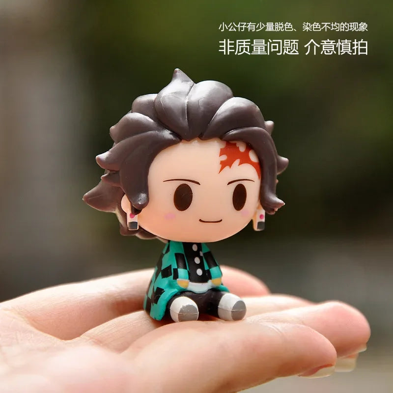 Demon Slayer Kimetsu No Yaiba Action Figures – Tanjirou, Nezuko & Zenitsu Anime Model Toys & Gifts