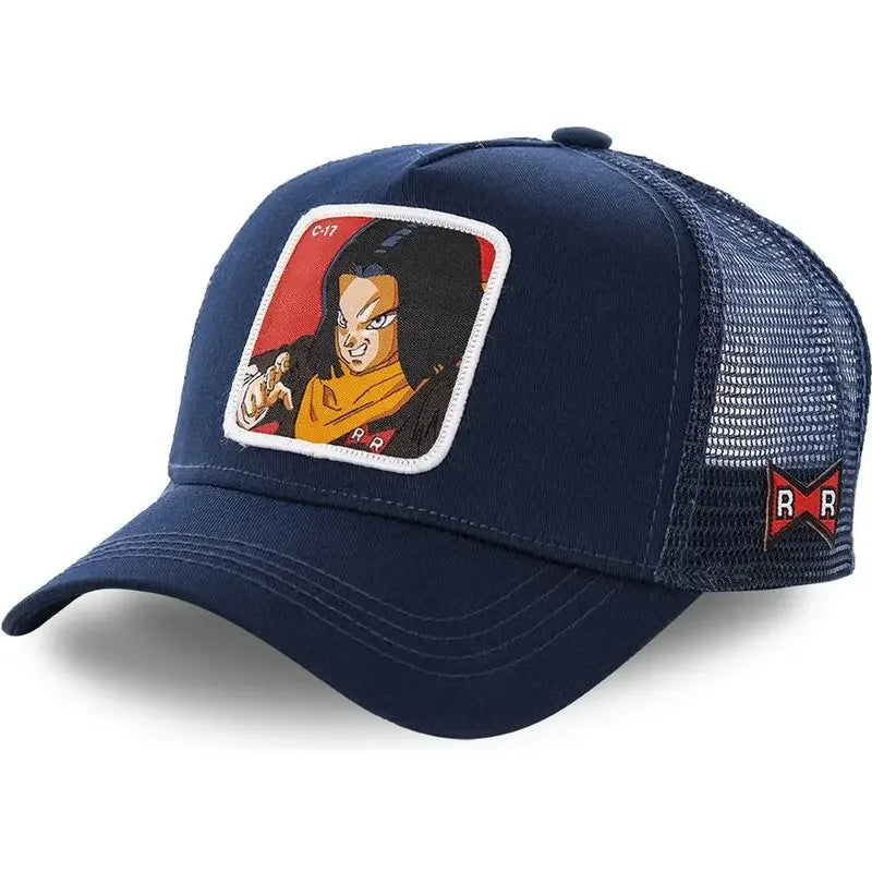 Dragon Ball Son Goku Cap - Embroidered Hip Hop Trucker Mesh Hat Adjustable Summer Travel Sun Visor for Men
