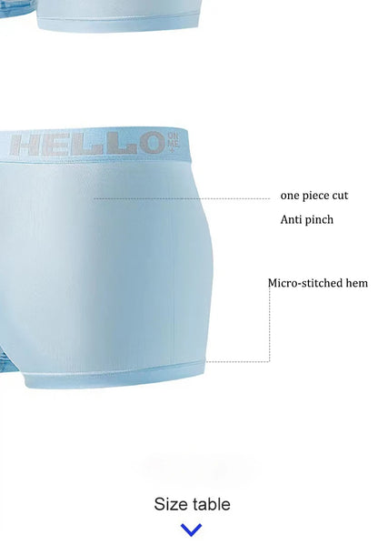 Men's Ice Silk Graphene Boxer Briefs – Breathable, Ultra-Thin, Comfortable Trunks Underwear