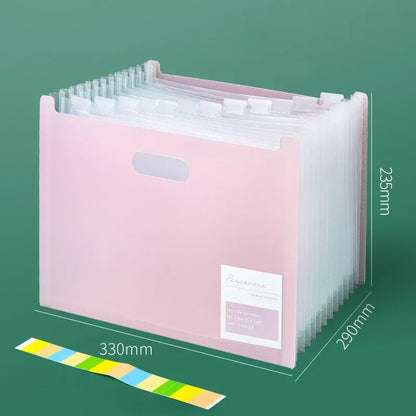 Multi-Layer A4 Standing Paper Bag – Vertical Desk Organizer & Portable File Folder for Office & School