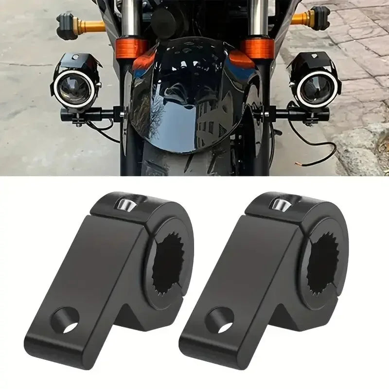 Universal Headlight Clamp Brackets Kit – 1/2pcs Tube Mount for Car, Truck, ATV & Motorcycle LED Work Lights