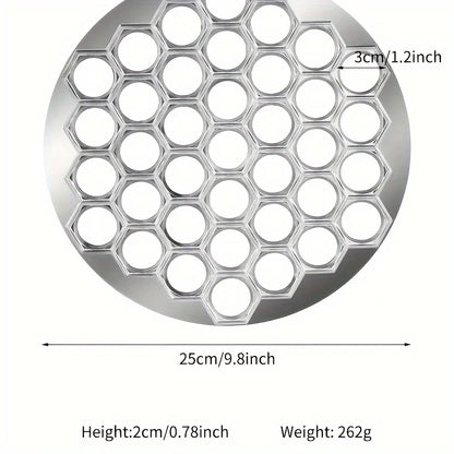 37-Hole Aluminum Dumpling Maker - Ravioli Press Pastry Mold for Homemade Pasta, Dumplings & Meat Filling Kitchen Tool