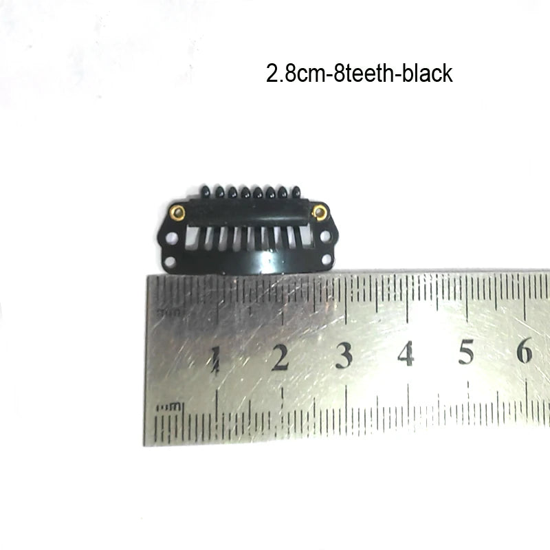 50Pcs Wig Clips Snap Clips - 2.3cm-3.6cm Black & Brown Hair Extension Weft Clips for Wig Styling & Hair Tools