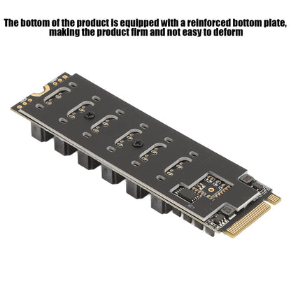 M.2 to SATA 3.0 Adapter Card — 6Gbps High-Speed ASM1166 PCIe to SATA Expansion Card with Smart Indicator