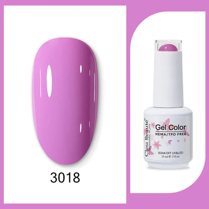 Clou Beaute 15ml Gel Nail Polish Set – Red Black White Green Neon UV Soak-Off Semi-Permanent Nail Varnish Base & Velvet Top Coat