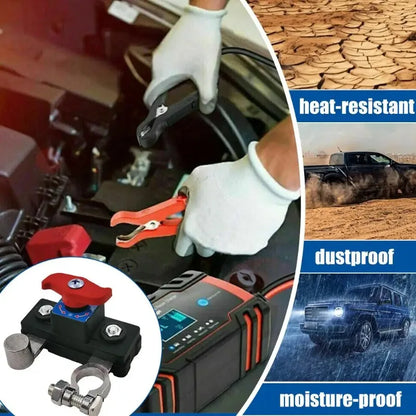 Dual Voltage 12V/24V Battery Master Cut-Off Switch – Zinc Alloy Negative Pole Disconnect Tool-Free Knob PCB Design Automotive Accessory