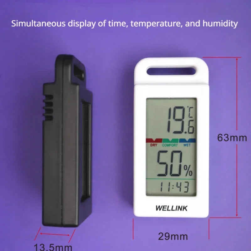 Mini LCD Thermometer & Hygrometer - Portable Temperature & Humidity Meter for Camping, Hiking, Vehicle & Indoor Use