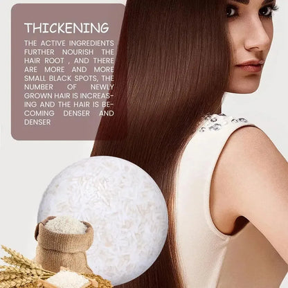 Organic Rice Shampoo Bar – Oil-Free, Nourishing Hair Growth & Anti-Hair Loss