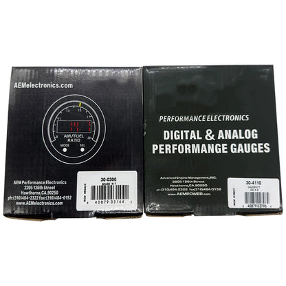 AEM X-Series Wideband O2 Air Fuel Ratio Gauge Kit – LSU 4.9 Oxygen Sensor + 15*4.3cm Decal, Model 30-0300 30-4110