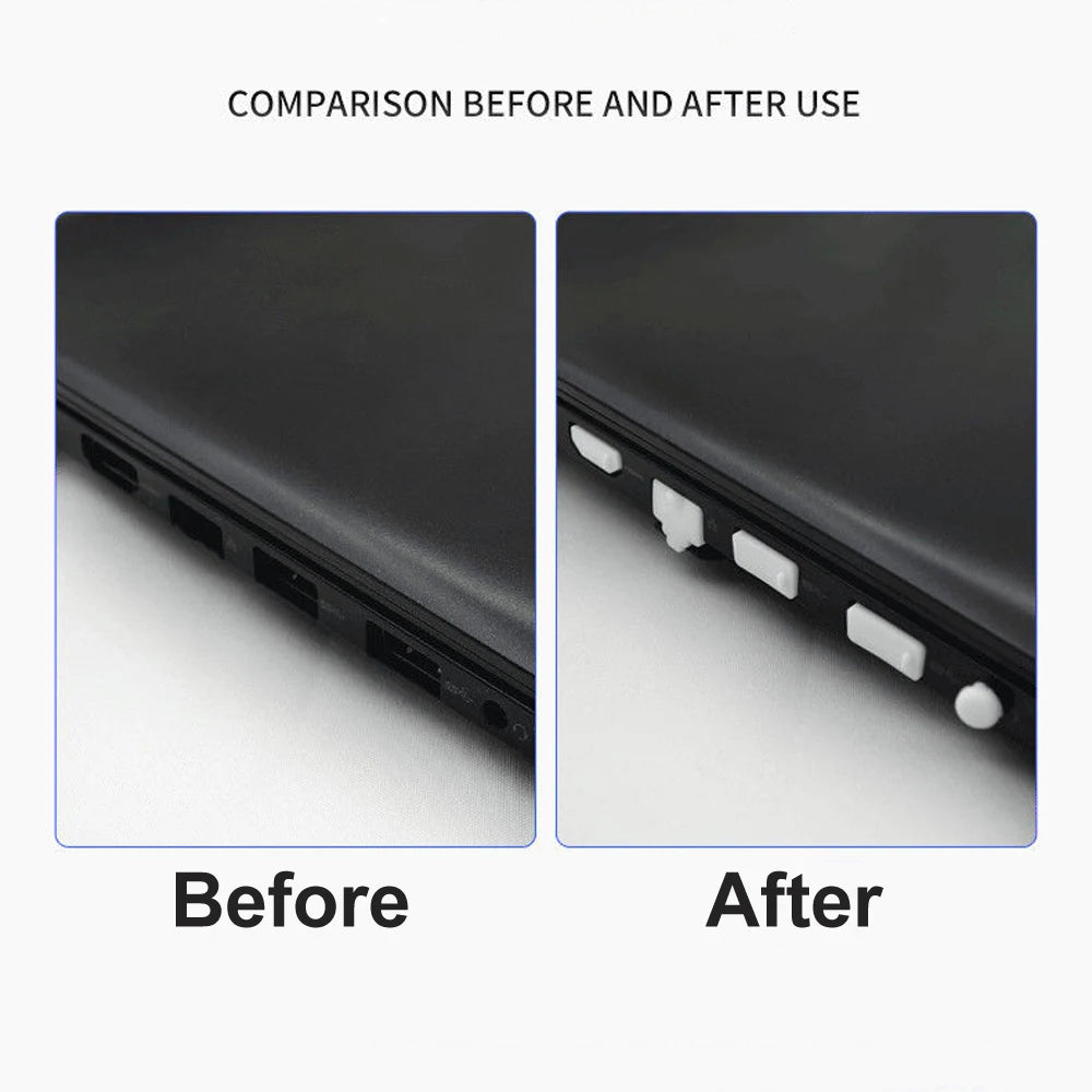 Colorful Silicone Anti-Dust Plugs - Universal Notebook & Laptop Dustproof Stoppers, USB & Computer Interface Waterproof Covers
