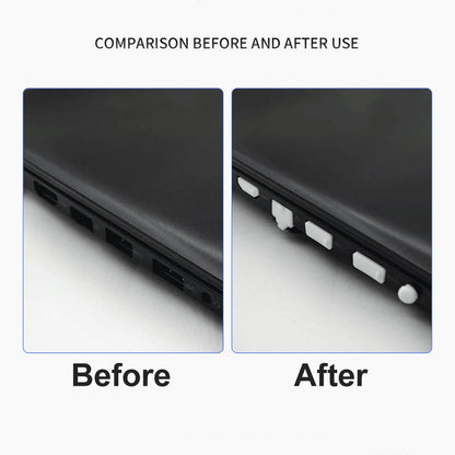 Colorful Silicone Anti-Dust Plugs - Universal Notebook & Laptop Dustproof Stoppers, USB & Computer Interface Waterproof Covers