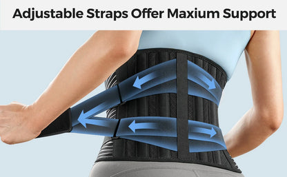 Double Pull Lumbar Support Belt — Orthopedic Waist Corset for Men & Women | Spine Decompression, Back Pain Relief & Waist Trainer Brace