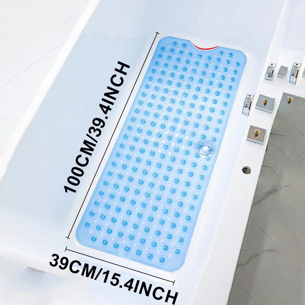 40×100cm Bathroom Non-Slip Mat – Long PVC Bathtub & Shower Foot Massage Mat