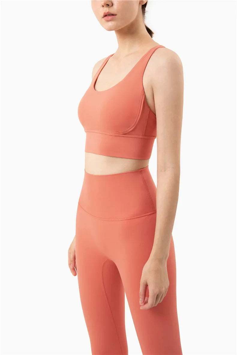 Women’s Summer Crossback Sports Bra — Breathable Fitness & Yoga Tank Top | Gym Crop Top