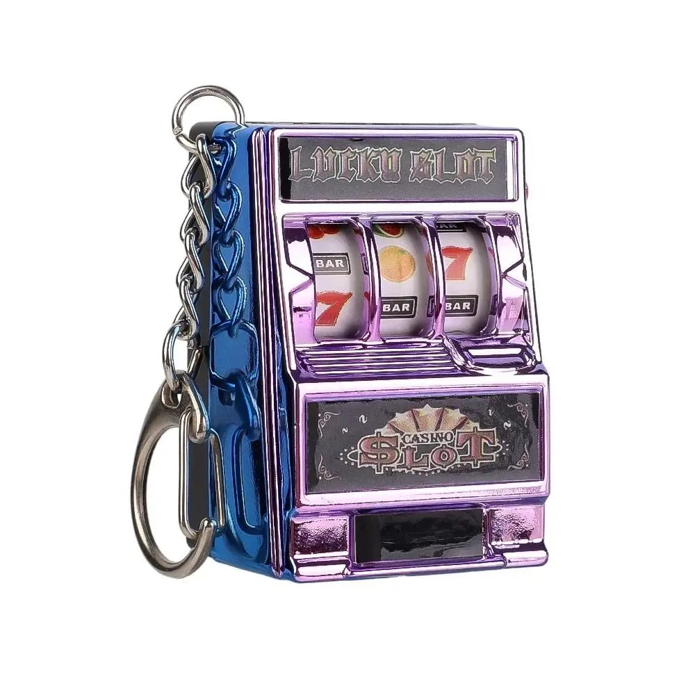 Fruit Slot Machine Keychain – Lucky Charm Mini Casino Pendant Bag Charm, Novelty Gift for Kids & Adults