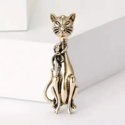 Women's Fashion Cat Brooch Pin - Cute Animal Jewelry Accessory for Clothing, Bags & Stylish Decor