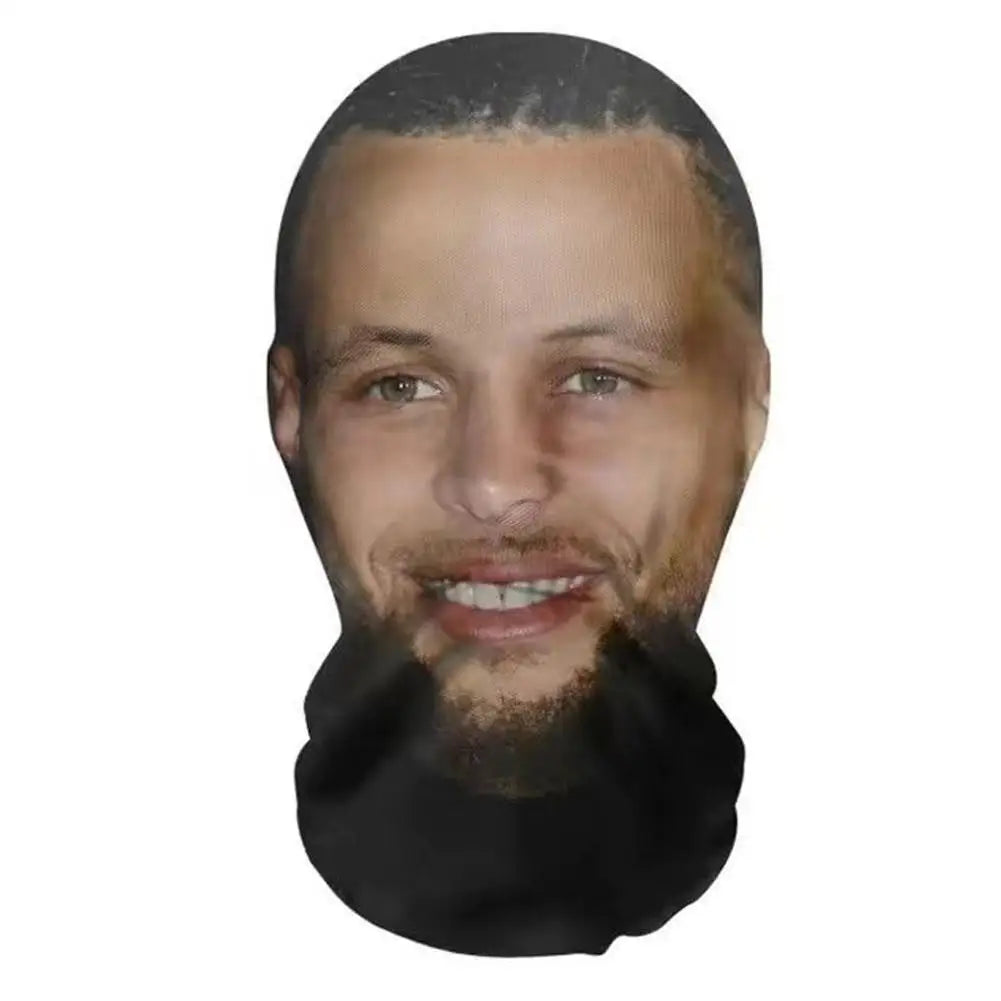 3D Balaclava Mask Hat - Seamless Kanye Face Mask for Pranks, Celebrity Hip Hop Hood Headgear