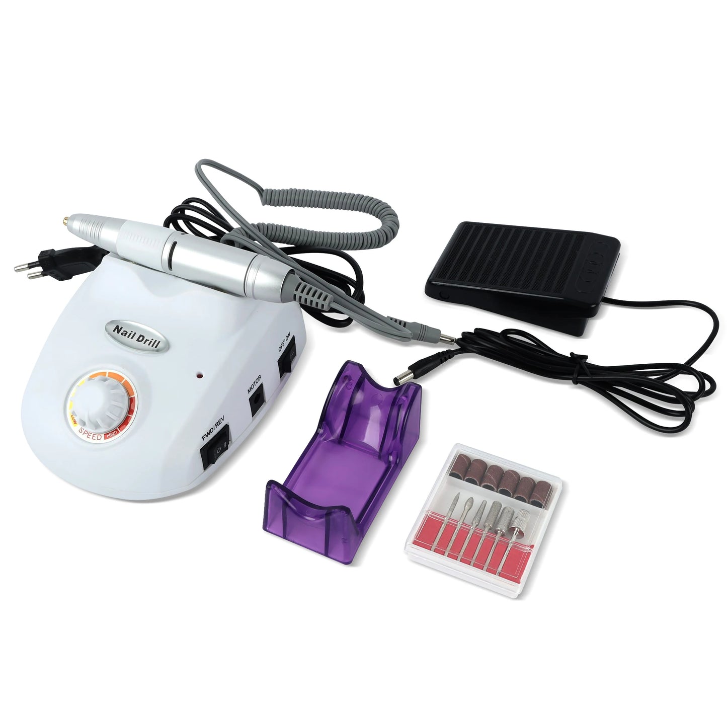 35,000/20,000 RPM Electric Nail Drill Machine – Professional Manicure & Pedicure File with Mill Cutter Sets for Nail Tips