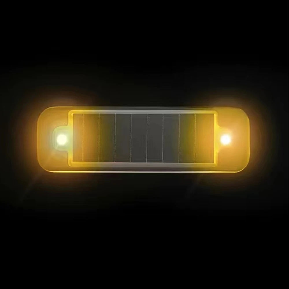 Mini LED Solar Car Warning Light - Wireless Flashing Security Dummy Alarm Lamp for Night Anti-Theft Protection