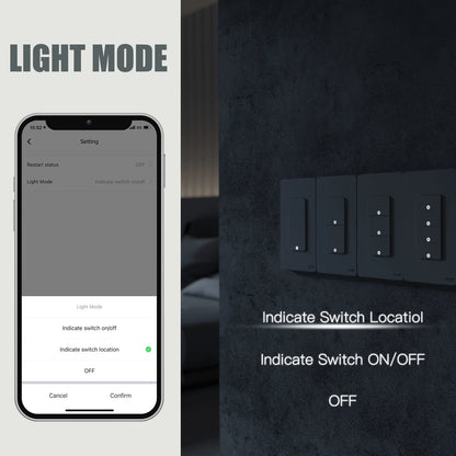 MOES Tuya Wi-Fi Smart Light Switch – US Single Pole Push Button Wall Switch, Alexa & Google Home Compatible, Neutral Wire Required